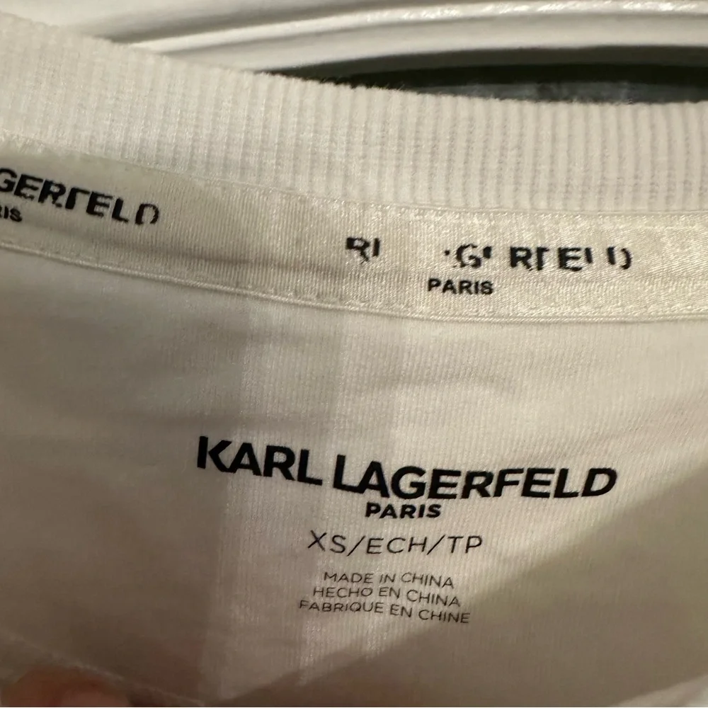 Karl Lagerfeld White Sweatshirt with Iconic Graphic - Picture 5 of 7